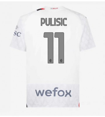 AC Milan Christian Pulisic #11 Vieraspaita 2023-24 Lyhyet Hihat